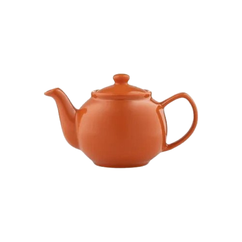 An orange teapot